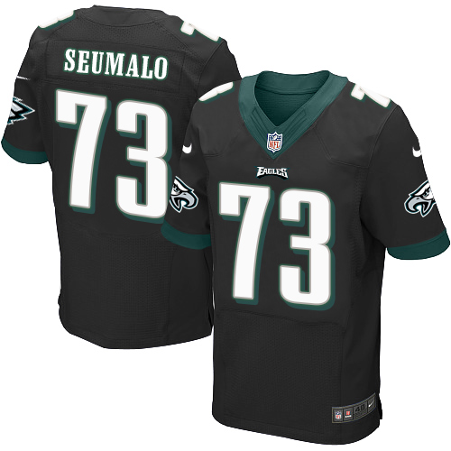 Men's Elite Isaac Seumalo Nike Jersey Black Alternate - #73 NFL Philadelphia Eagles